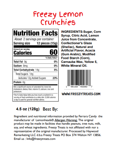 Freezy Lemon Crunchies